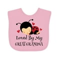 thumbnail image 1 of Inktastic Loved by My Great Grandma Girls Baby Bib, 1 of 4