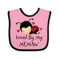 thumbnail image 1 of Inktastic Loved by My Memaw Grandchild Girls Baby Bib, 1 of 4