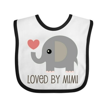 Inktastic Loved by My Mimi Grandchild Boys or Girls Baby Bib