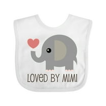 Inktastic Loved by My Mimi Grandchild Boys or Girls Baby Bib