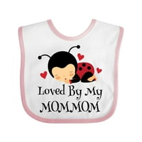 Inktastic Loved by My Mommom Grandchild Boys or Girls Baby Bib