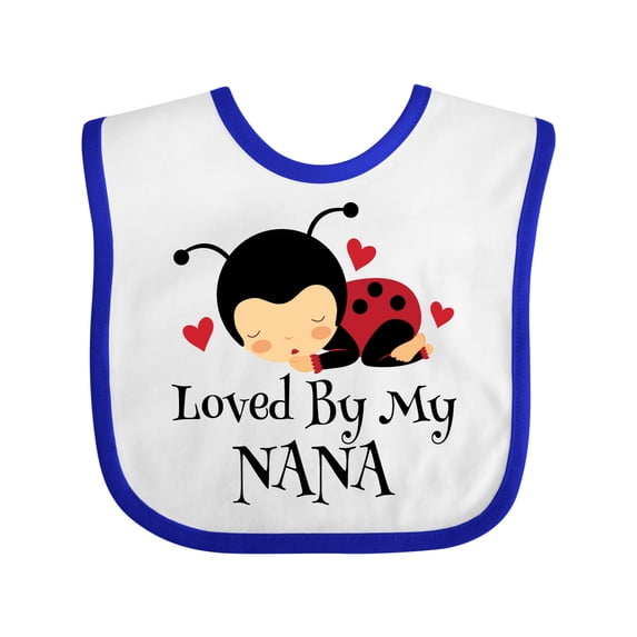 Inktastic Loved by My Nana Grandchild Boys or Girls Baby Bib