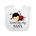 thumbnail image 1 of Inktastic Loved by My Nana Grandchild Boys or Girls Baby Bib, 1 of 4