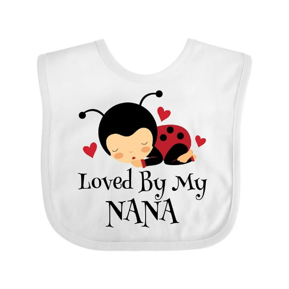 Inktastic Loved by My Nana Grandchild Boys or Girls Baby Bib