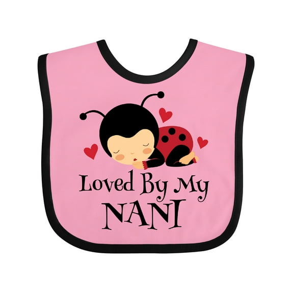 Inktastic Loved by My Nani Girls Baby Bib