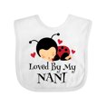 thumbnail image 1 of Inktastic Loved by My Nani Girls Baby Bib, 1 of 4