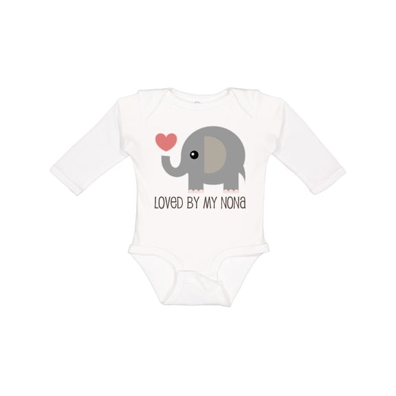Inktastic Loved by My Nona Grandma Boys or Girls Long Sleeve Baby Bodysuit