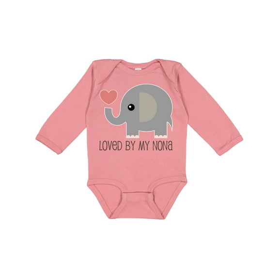 Inktastic Loved by My Nona Grandma Boys or Girls Long Sleeve Baby Bodysuit