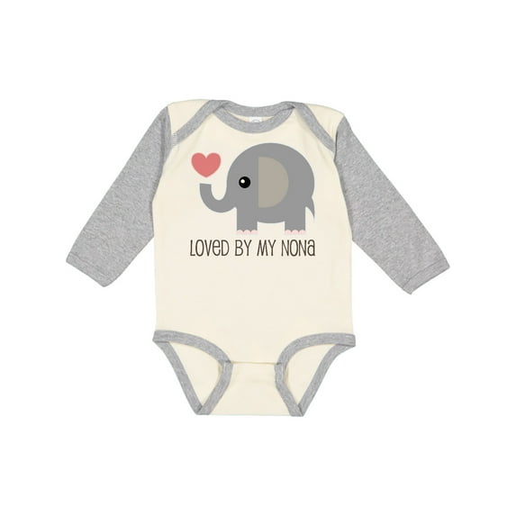 Inktastic Loved by My Nona Grandma Boys or Girls Long Sleeve Baby Bodysuit