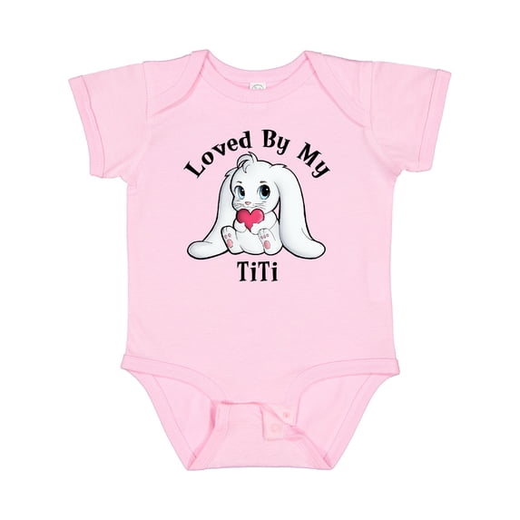 Inktastic Loved by My TiTi Bunny Rabbit Boys or Girls Baby Bodysuit