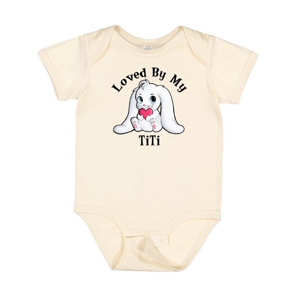 Inktastic Loved by My TiTi Bunny Rabbit Boys or Girls Baby Bodysuit