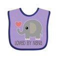 thumbnail image 1 of Inktastic Loved by Nana Grandchild Elephant Boys or Girls Baby Bib, 1 of 4