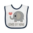 thumbnail image 1 of Inktastic Loved by Nana Grandchild Elephant Boys or Girls Baby Bib, 1 of 4