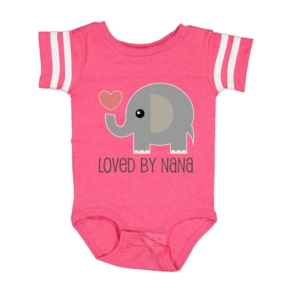 Inktastic Loved by Nana Grandchild Elephant Boys or Girls Baby Bodysuit