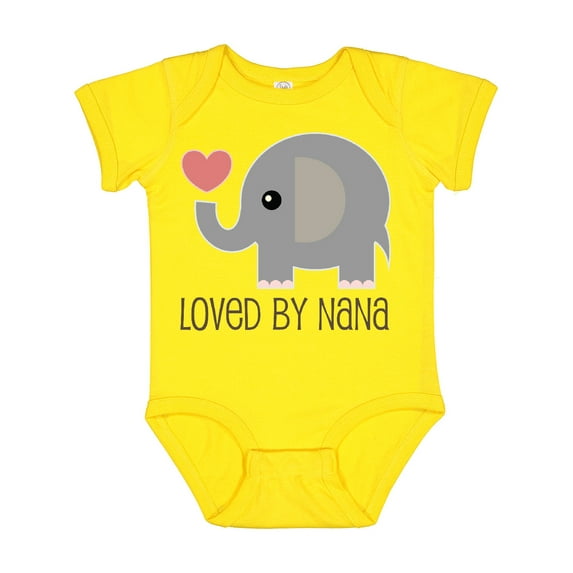 Inktastic Loved by Nana Grandchild Elephant Boys or Girls Baby Bodysuit