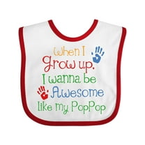Inktastic Loved by Pop Pop Boys or Girls Baby Bib