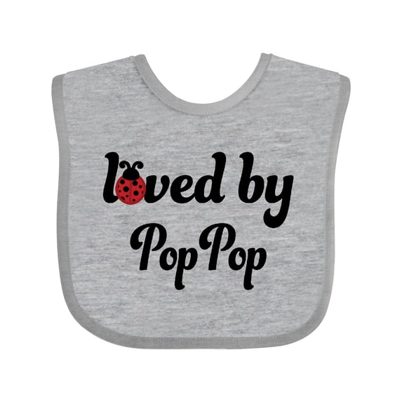 Inktastic Loved by Pop Pop Boys or Girls Baby Bib