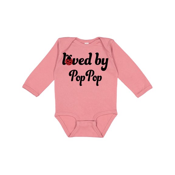 Inktastic Loved by Pop Pop Boys or Girls Long Sleeve Baby Bodysuit