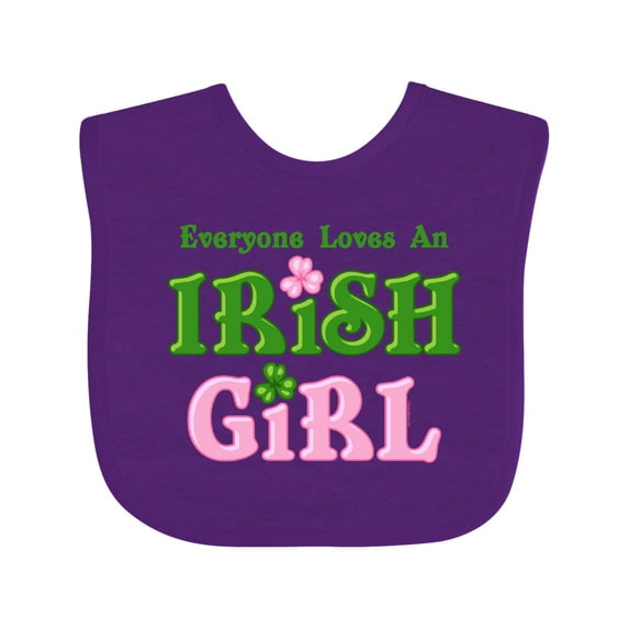 Inktastic Loves an Irish Girl Girls Baby Bib