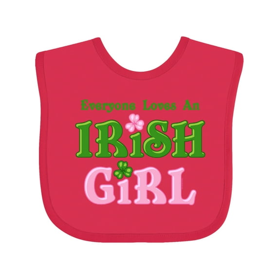 Inktastic Loves an Irish Girl Girls Baby Bib