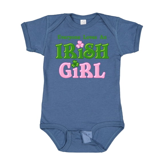 Inktastic Loves an Irish Girl Girls Baby Bodysuit
