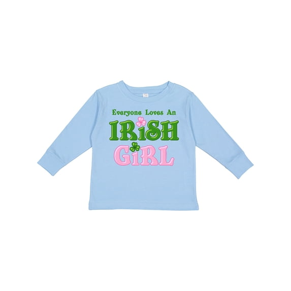 Inktastic Loves an Irish Girl Girls Long Sleeve Toddler T-Shirt