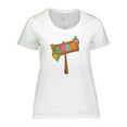 thumbnail image 1 of Inktastic Luau Sign Women's Plus Size T-Shirt, 1 of 5