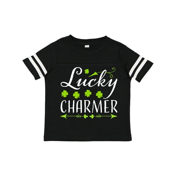 Inktastic Lucky Charmer- St. Patrick's Day four leaf clovers Boys or Girls Toddler T-Shirt