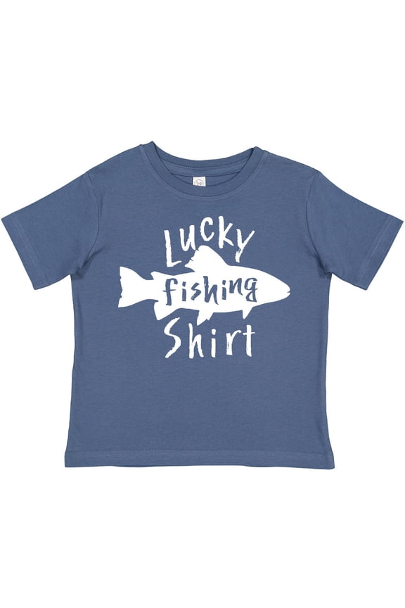 Lucky Fishing Shirt Fish Boys or Girls Toddler T-Shirt