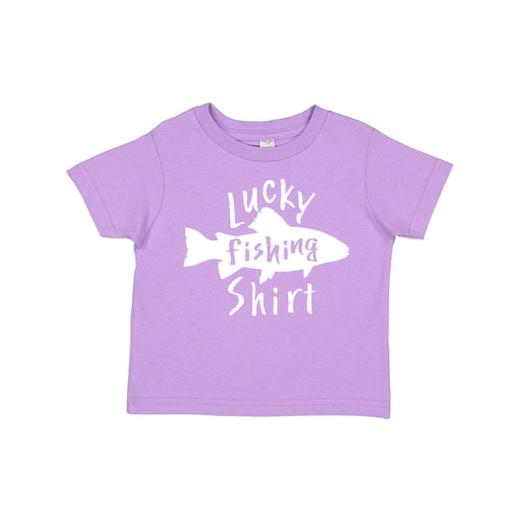 Inktastic Lucky Fishing Shirt Fish Boys or Girls Toddler T-Shirt