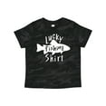 thumbnail image 1 of Inktastic Lucky Fishing Shirt Fish Boys or Girls Toddler T-Shirt, 1 of 5