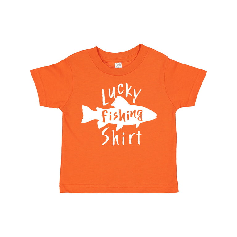 Inktastic Lucky Fishing Shirt- Fish Boys or Girls Toddler T-Shirt 