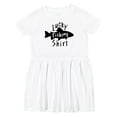thumbnail image 1 of Inktastic Lucky Fishing Shirt Fish Girls Toddler Dress, 1 of 5