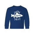 thumbnail image 1 of Inktastic Lucky Fishing Shirt- Fish Long Sleeve Youth T-Shirt, 1 of 5