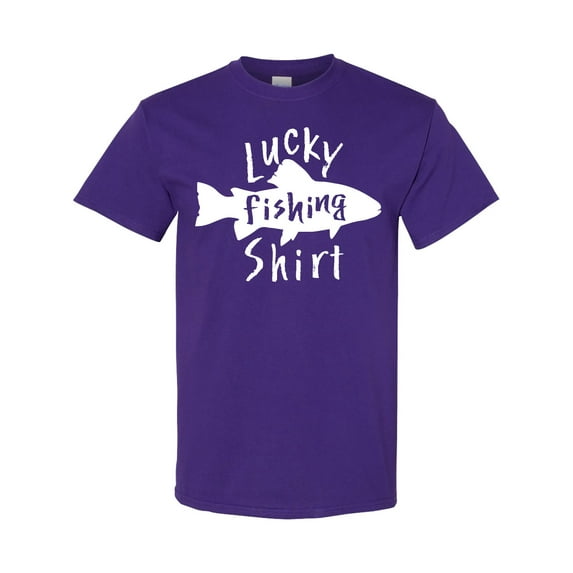 Inktastic Lucky Fishing Shirt Fish T-Shirt