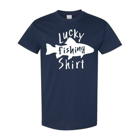 Inktastic Lucky Fishing Shirt Fish T-Shirt