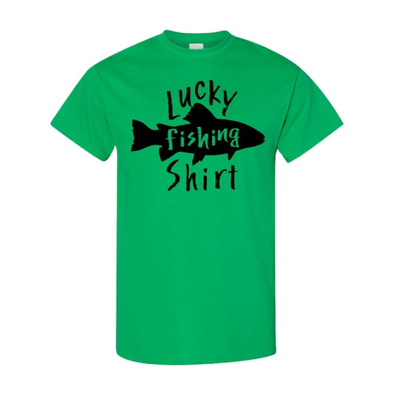 Inktastic Lucky Fishing Shirt Fish T-Shirt