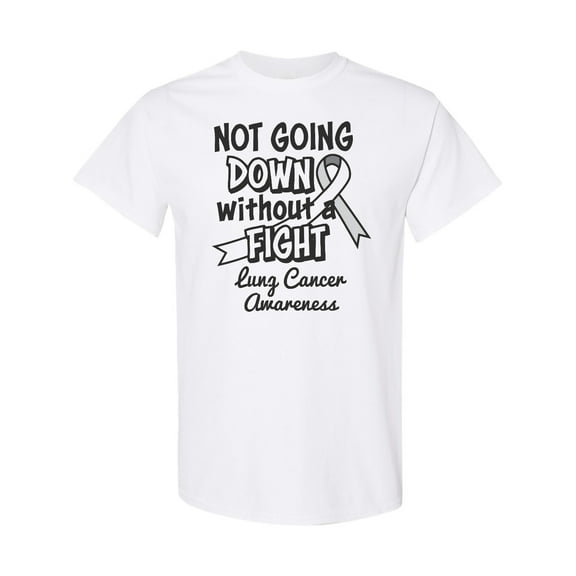 Inktastic Lung Cancer Awareness Not Going Down Without a Fight T-Shirt
