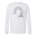 thumbnail image 1 of Inktastic Lung Cancer Awareness Rainbow Ribbon with Hearts Long Sleeve T-Shirt, 1 of 5