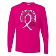 thumbnail image 1 of Inktastic Lung Cancer Awareness Rainbow Ribbon with Hearts Long Sleeve T-Shirt, 1 of 5