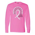 thumbnail image 1 of Inktastic Lung Cancer Awareness Rainbow Ribbon with Hearts Long Sleeve T-Shirt, 1 of 5