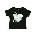 thumbnail image 1 of Inktastic Lung Cancer Awareness White Ribbon Around Heart Boys or Girls Baby T-Shirt, 1 of 5