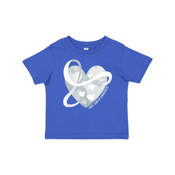 Inktastic Lung Cancer Awareness White Ribbon Around Heart Boys or Girls Baby T-Shirt