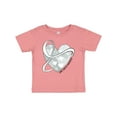 thumbnail image 1 of Inktastic Lung Cancer Awareness White Ribbon Around Heart Boys or Girls Baby T-Shirt, 1 of 5