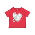 thumbnail image 1 of Inktastic Lung Cancer Awareness White Ribbon Around Heart Boys or Girls Baby T-Shirt, 1 of 5