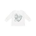 thumbnail image 1 of Inktastic Lung Cancer Awareness White Ribbon Around Heart Boys or Girls Long Sleeve Toddler T-Shirt, 1 of 5