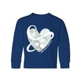 thumbnail image 1 of Inktastic Lung Cancer Awareness White Ribbon Around Heart Long Sleeve Youth T-Shirt, 1 of 5