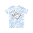 thumbnail image 1 of Inktastic Lung Cancer Awareness White Ribbon Around Heart T-Shirt, 1 of 5
