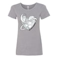 thumbnail image 1 of Inktastic Lung Cancer Awareness White Ribbon Around Heart Women's T-Shirt, 1 of 5