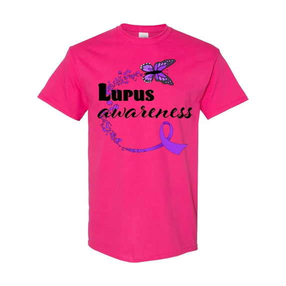 Inktastic Lupus Awareness Butterfly Ribbon T-Shirt